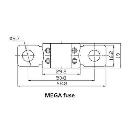 MEGA Sicherung 500A/32V (5 Stück)