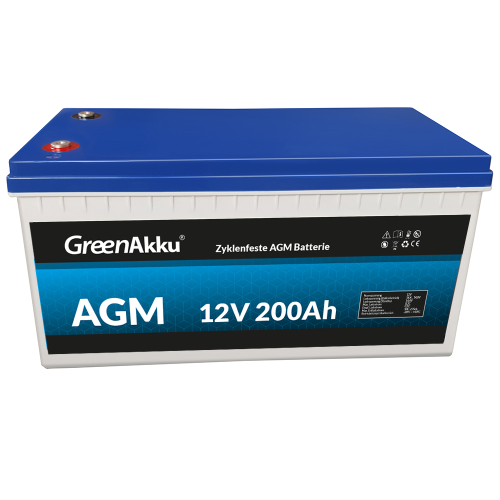 LIONTRON Zyklenfeste AGM Batterie 12V 200Ah GreenAkku Photovoltaik Solaranlagen Batterie 