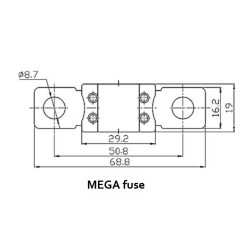 MEGA Sicherung 150A/32V (5 Stück)