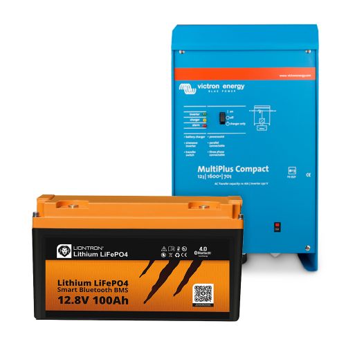 Paket LiFePO4 12,8V 100Ah + MultiPlus 12/1600