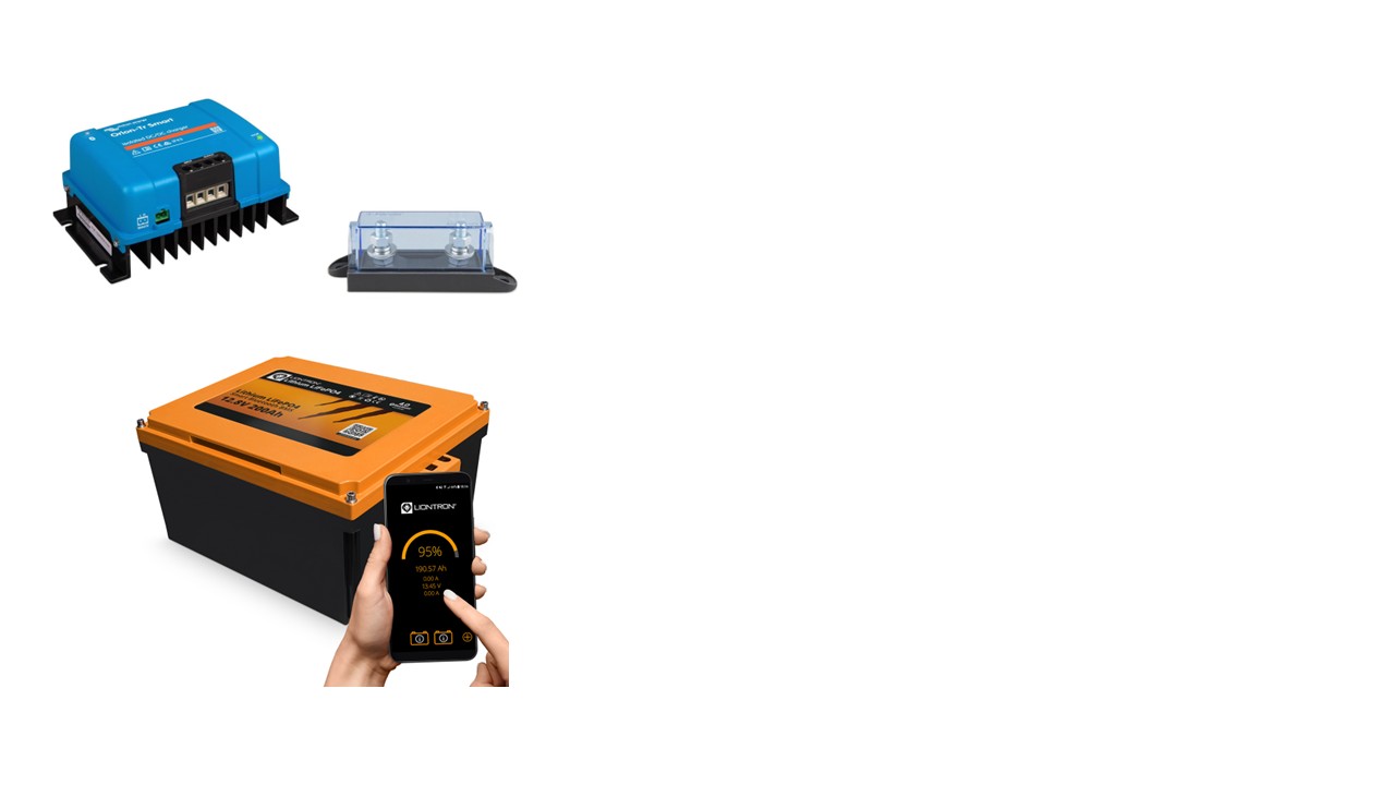 12V Premium Camping Autark Paket LIONTRON Untersitz - 2,56 kWh / 200 Ah
