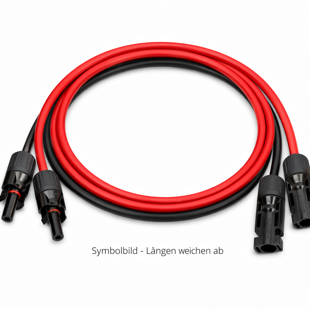 Solarkabelsatz für 1 Modul 6mm² mit MC4-Steckern  - 20m Länge