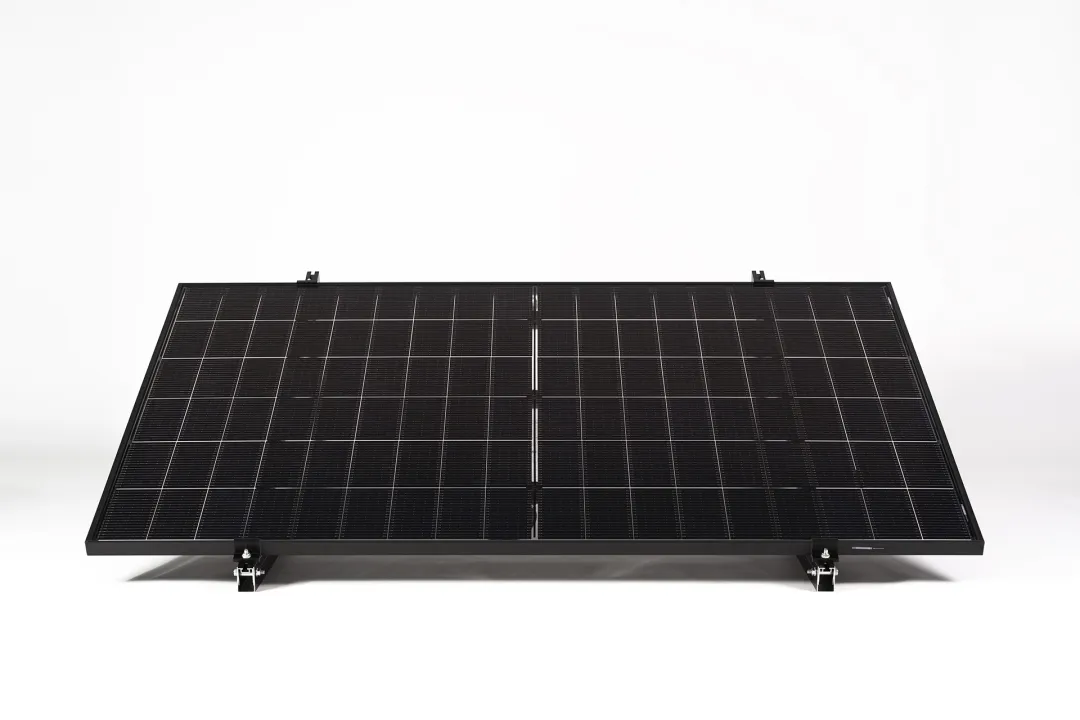 Set 3 x Montagehalterung 3in1 für Balkonkraftwerk, Flachdach und Wand aus eloxiertem Aluminium