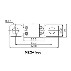 MEGA Sicherung 250A/58V (1 Stück)