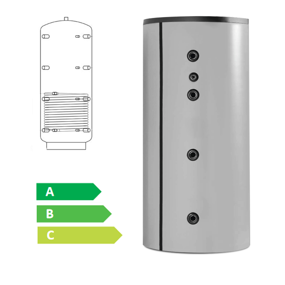 TWL Pufferspeicher 800 Liter 1 WT - Typ PR 800 90° Klasse C