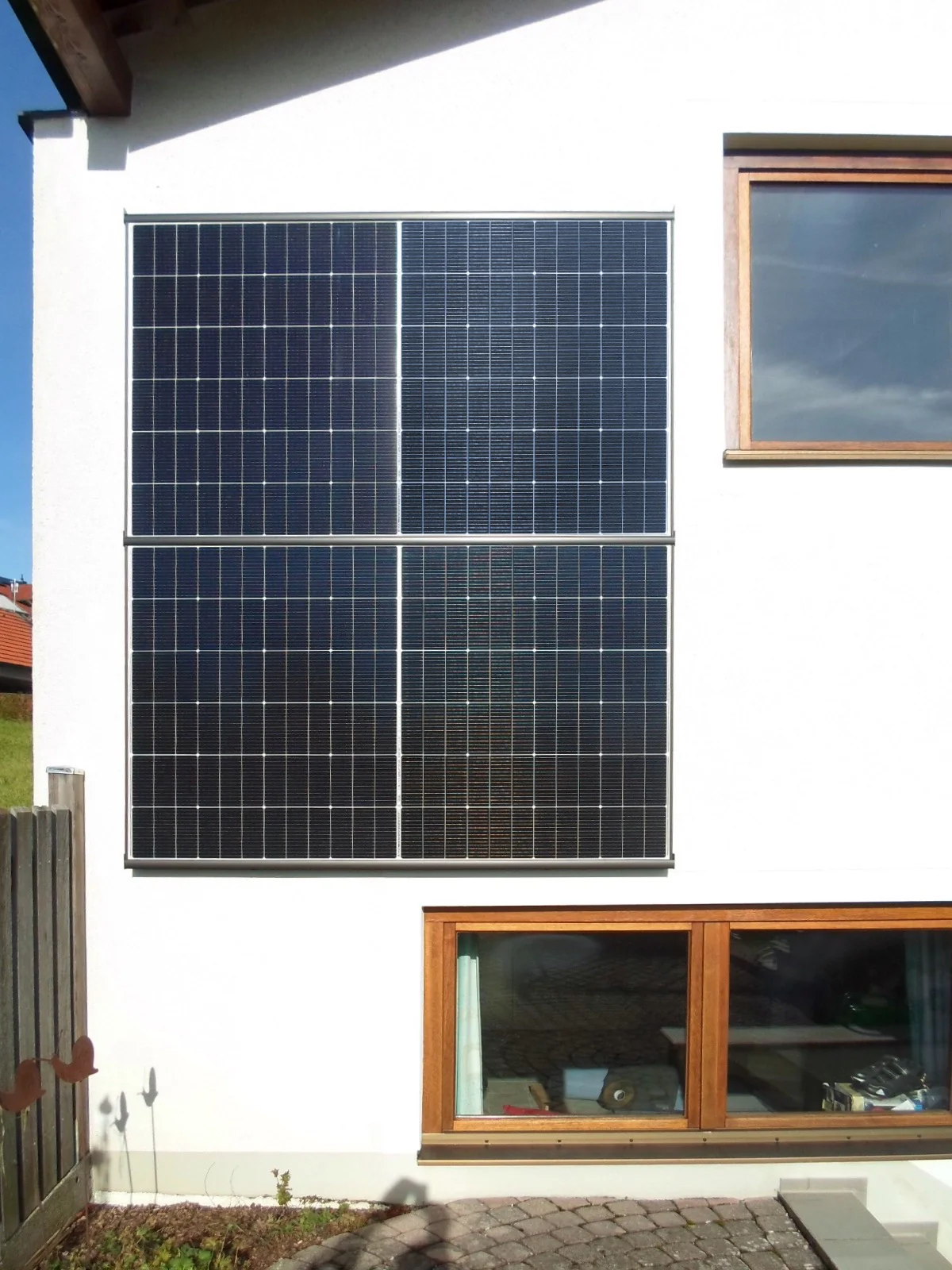 WandPV Premium verdecktes Montagesystem Sandwich (übereinander horizontal) Komplettset für 2 PV-Mod.