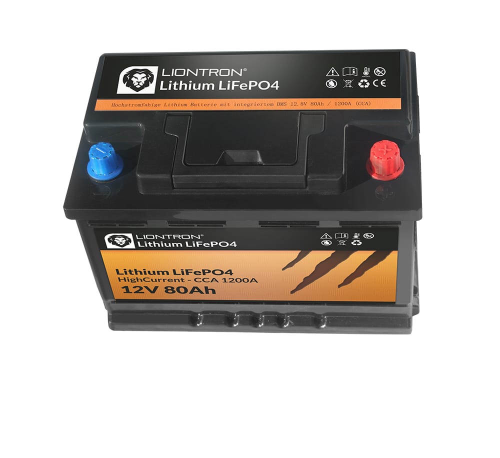 LiFePO4 12,8V Batterie 80Ah Hochstrom mit BMS