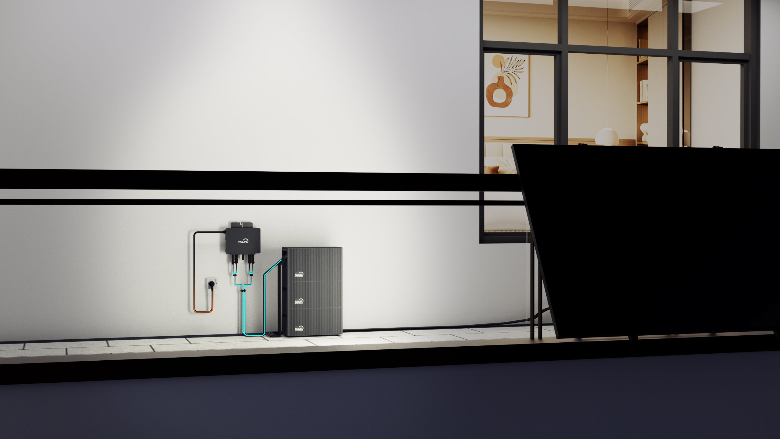 Set SolarCan DCU2000Lite 2 kWh 48V inklusive 3-Phasen-Sensor