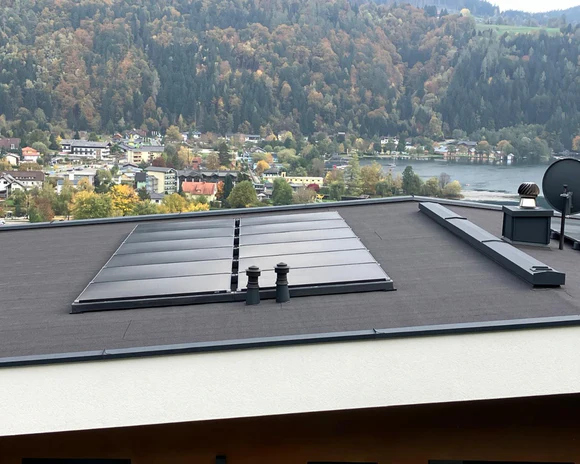 0° Flachdach Aufständerung aus Feinbeton - Set für 2 Module