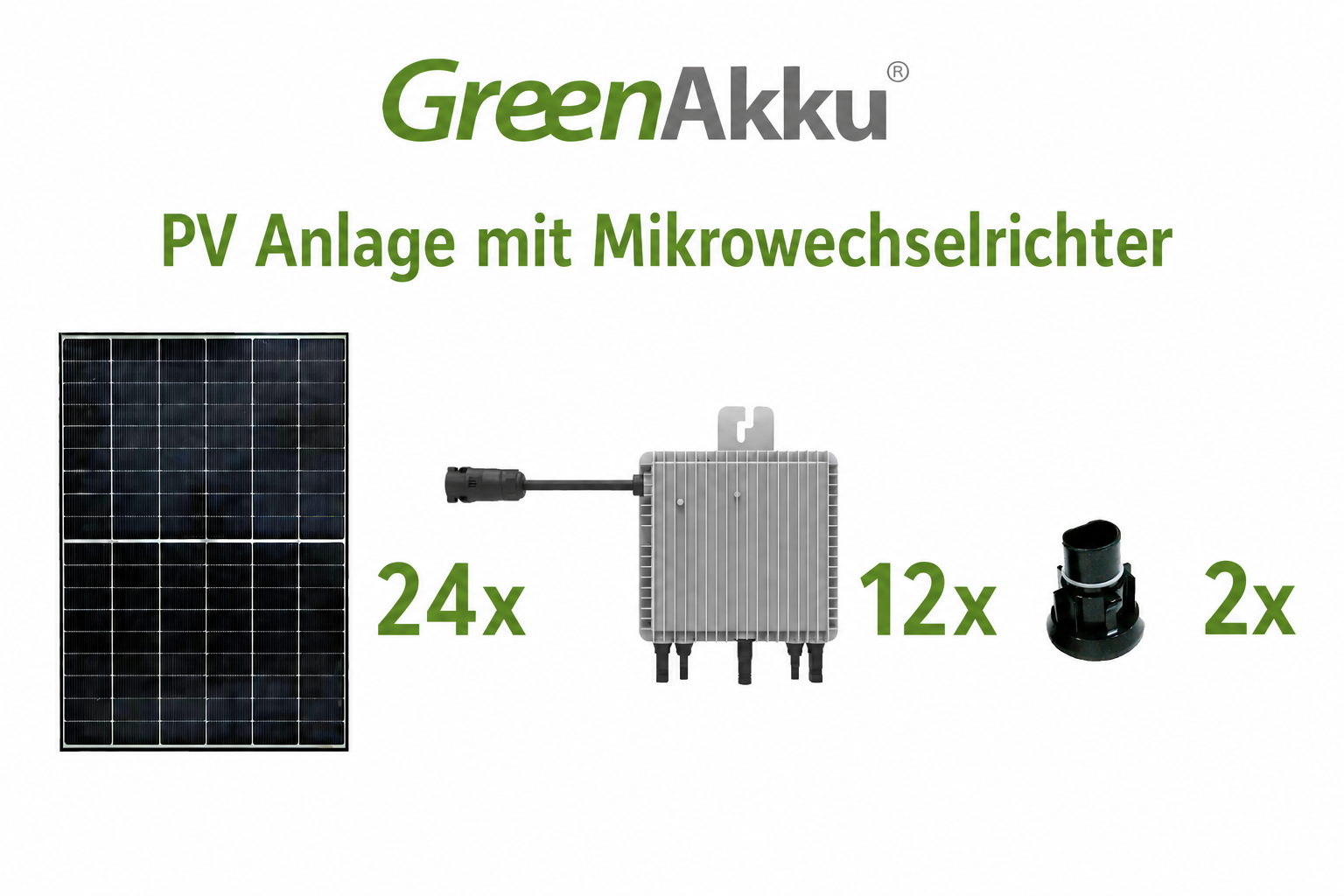 PV-Anlage mit Mikrowechselrichter - 24 bifaziale 450Wp Module - 10,8 KWp