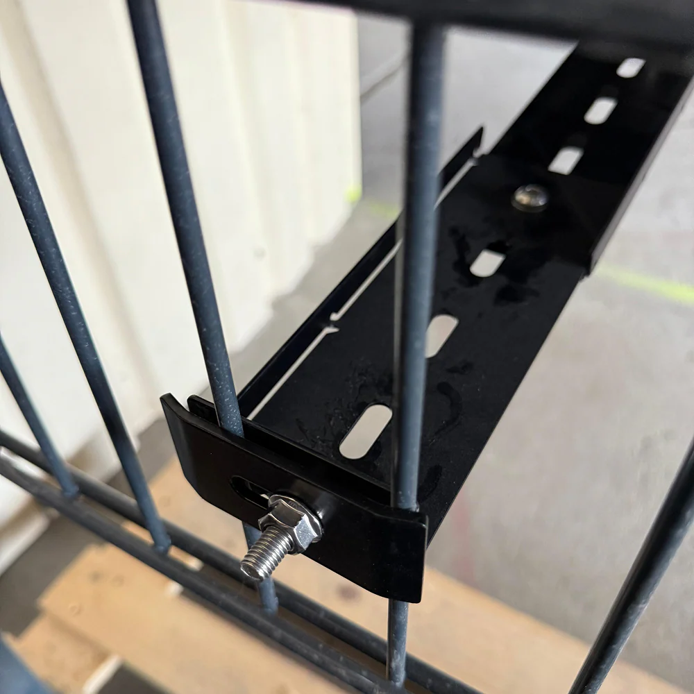 ZaunPV Flexx Montagepaket für 2 PV-Module 10-20 Grad anwinkelbar Stahl Schwarz pulverbeschichtet