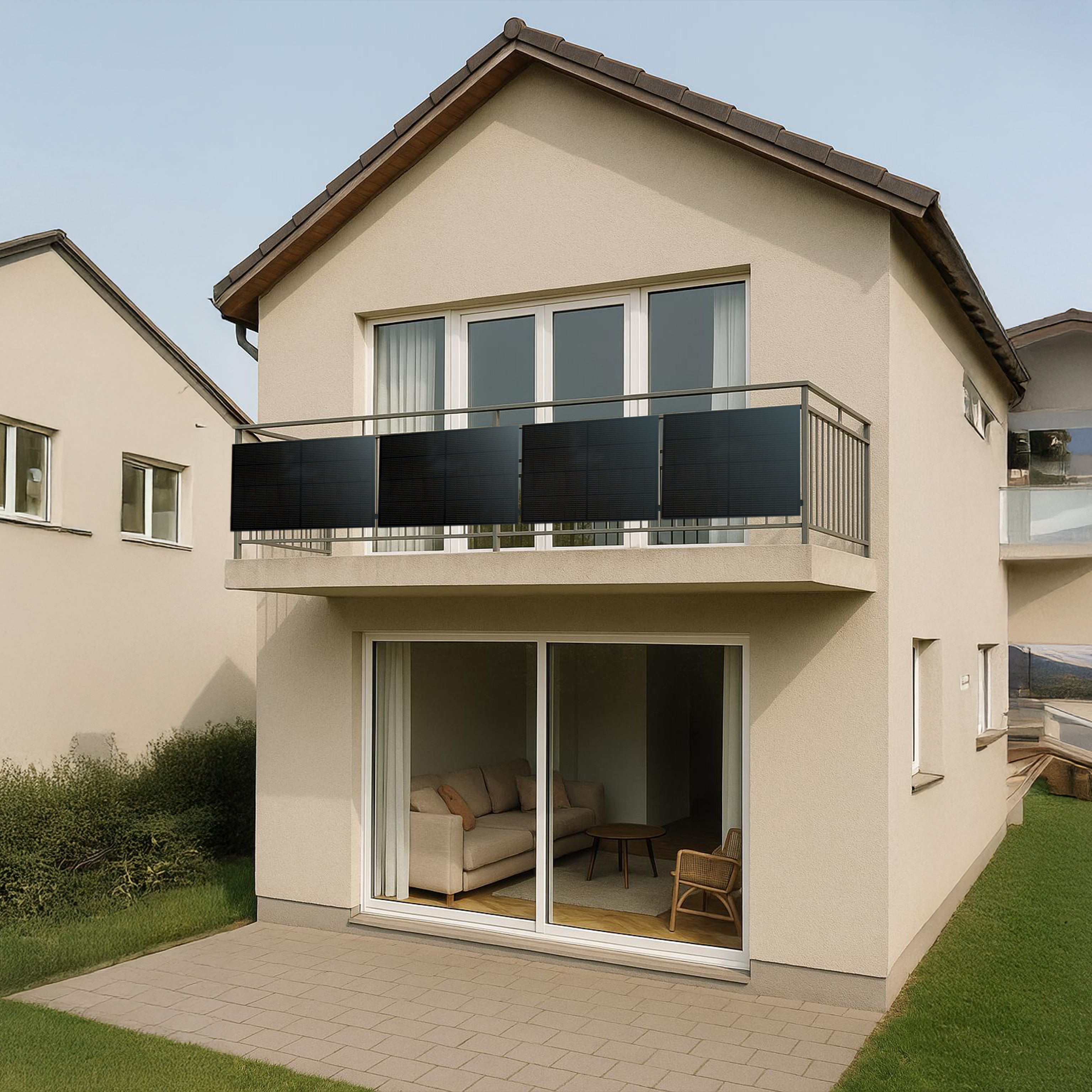 Balkonkraftwerk Budget 4 Module 1820Wp - Balkon + 2KWh Speicher