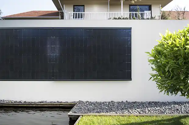 WandPV Premium verdecktes Montagesystem horizontal Komplettset für 4 PV-Module