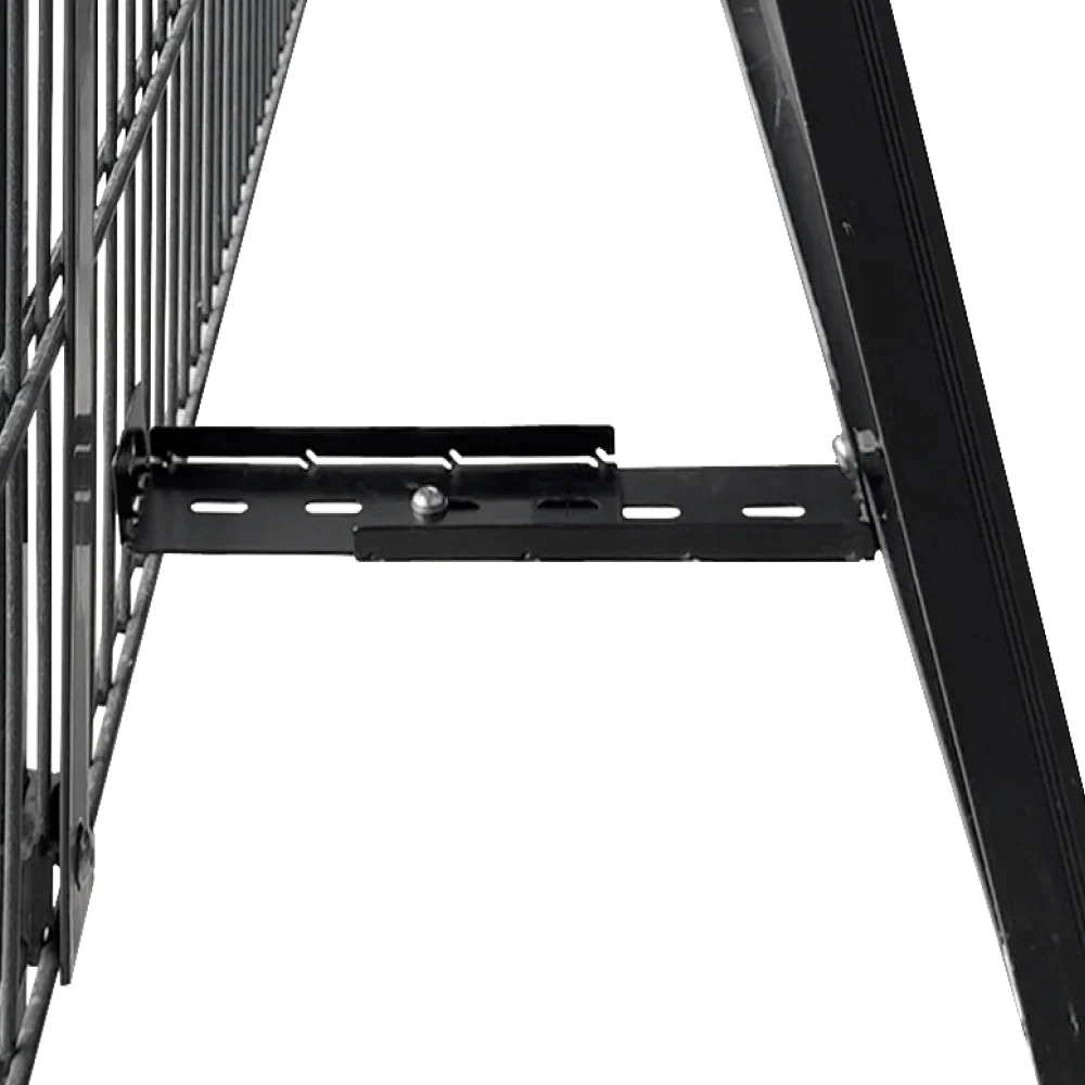 ZaunPV Flexx Montagepaket für 4 PV-Module 10-20 Grad anwinkelbar Stahl Schwarz pulverbeschichtet