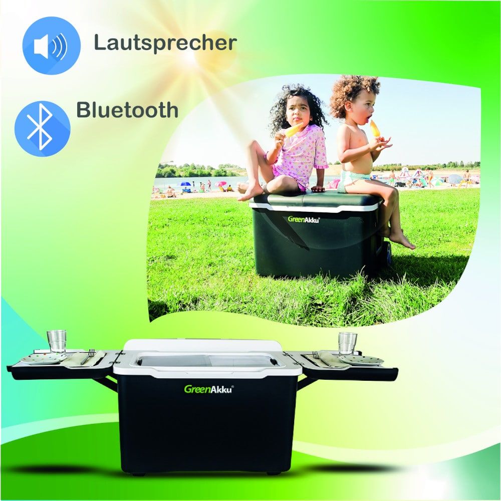 Mobile Kompressor Kühlbox mit 2 x 25 W Bluetooth Lautsprecher (B-Ware)