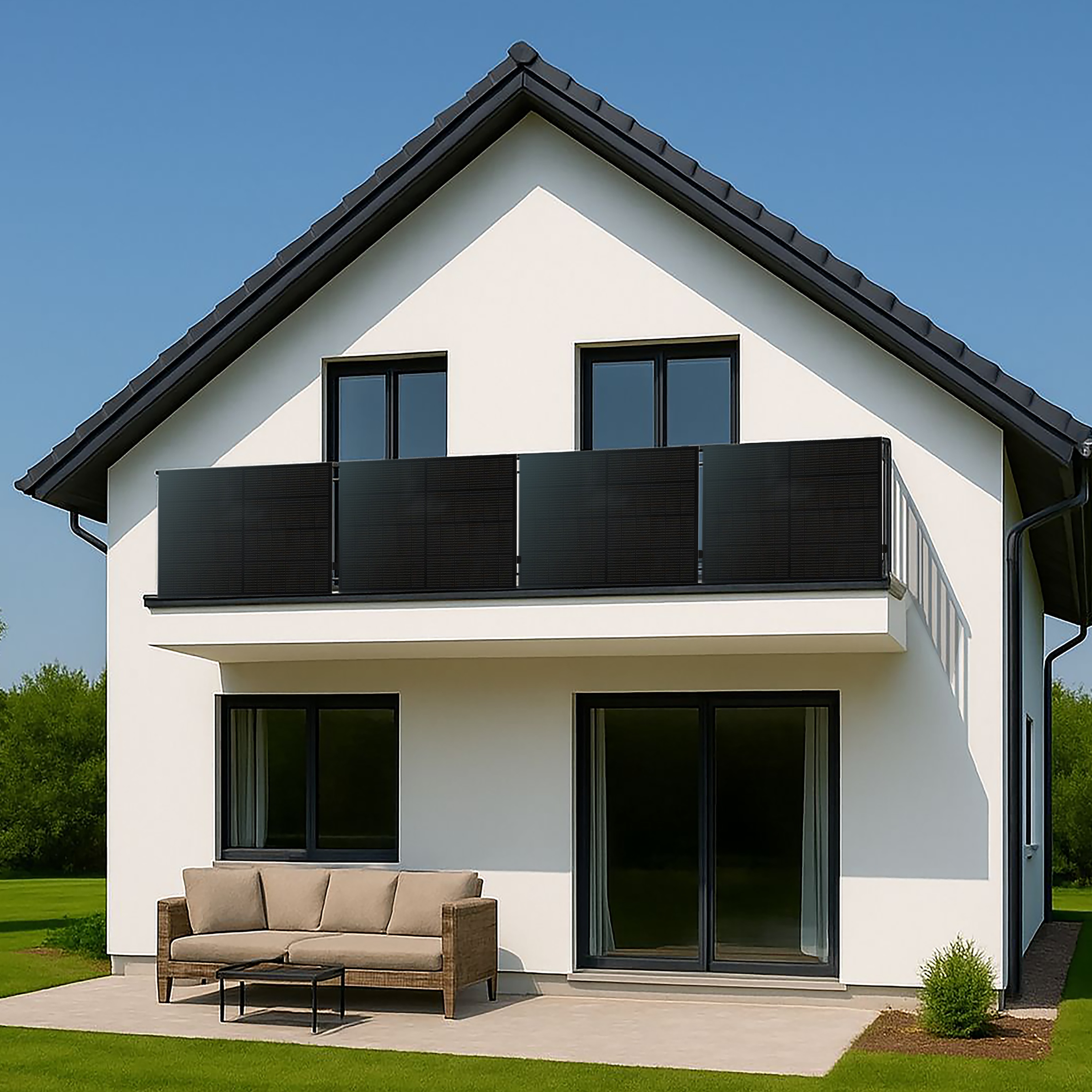 Balkonkraftwerk Basis 4 Module 1820Wp - Balkon + 2KWh Speicher