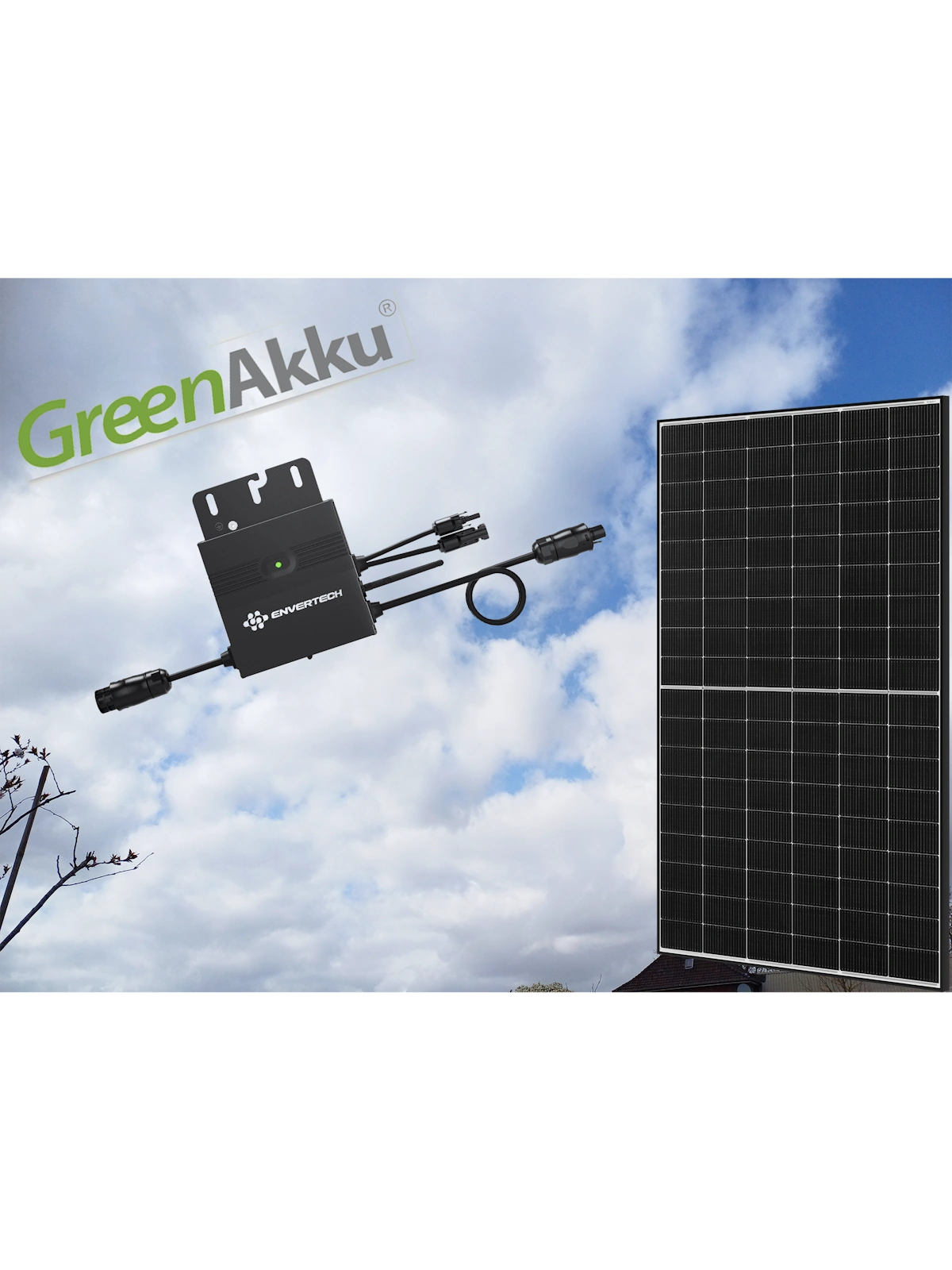 Balkonkraftwerk Premium Power 1 Modul 450 Wp - Flachdach