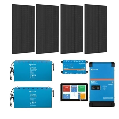 Solarpaket 1720Wp 48V mit 4,8 kWh Victron LiFePO4 Speicher