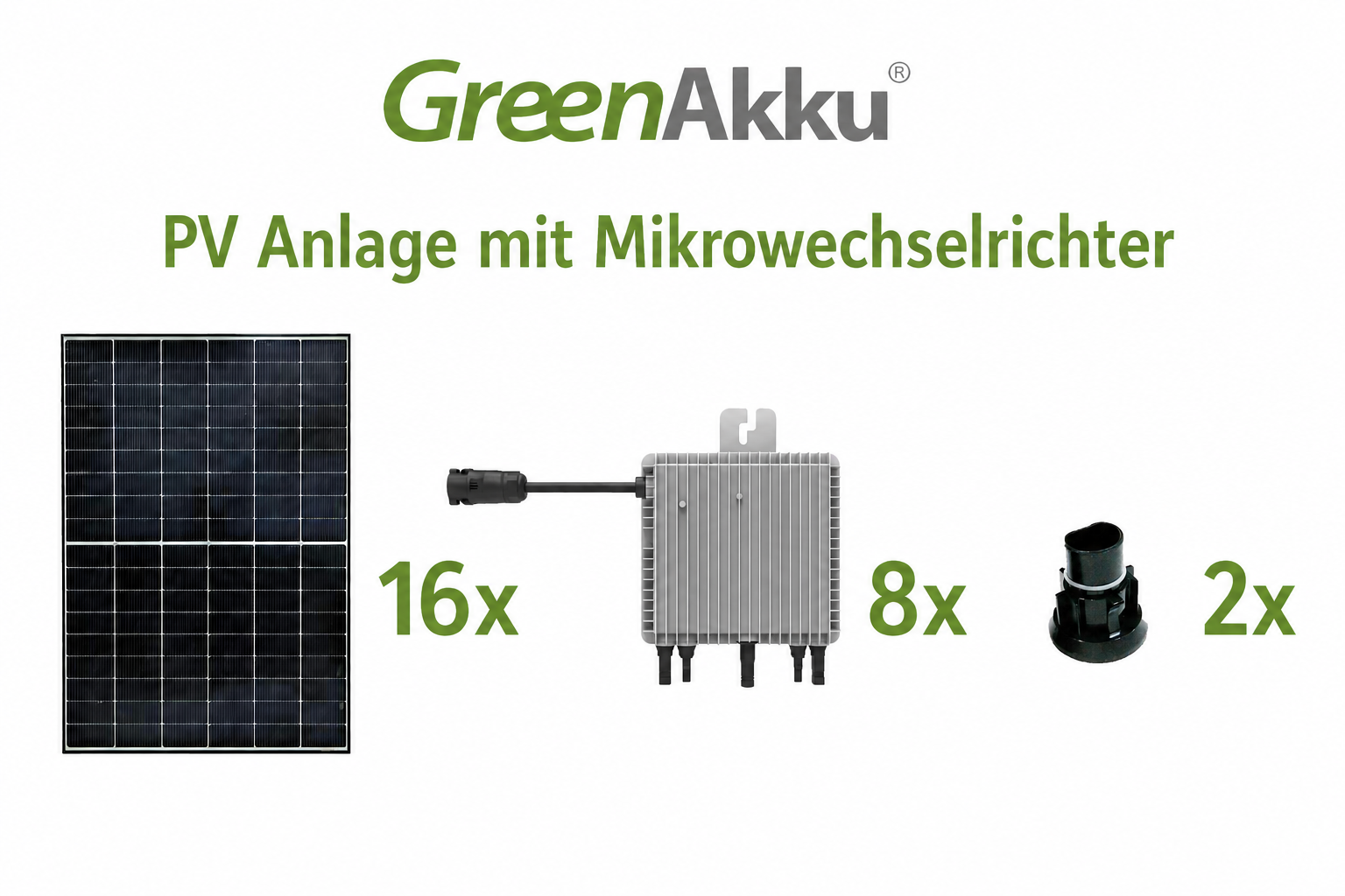 PV-Anlage mit Mikrowechselrichter - 16 bifaziale 450Wp Module - 7,2 KWp