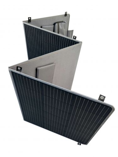 Solartasche Classic 200W inkl. Befestigung USB-A & USB-C dunkelgrau dreifach faltbar