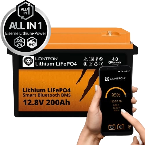 LiFePO4 Lithium Batterie 12,8V 200Ah Arctic Marine mit Bluetooth 
