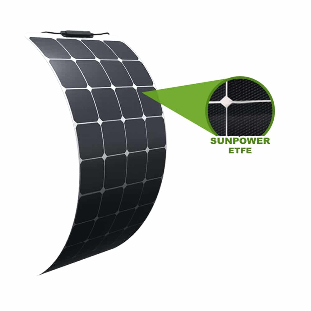 Semi-Flexibles Solarmodul SUNPOWER ETFE Monokristallin 80Wp