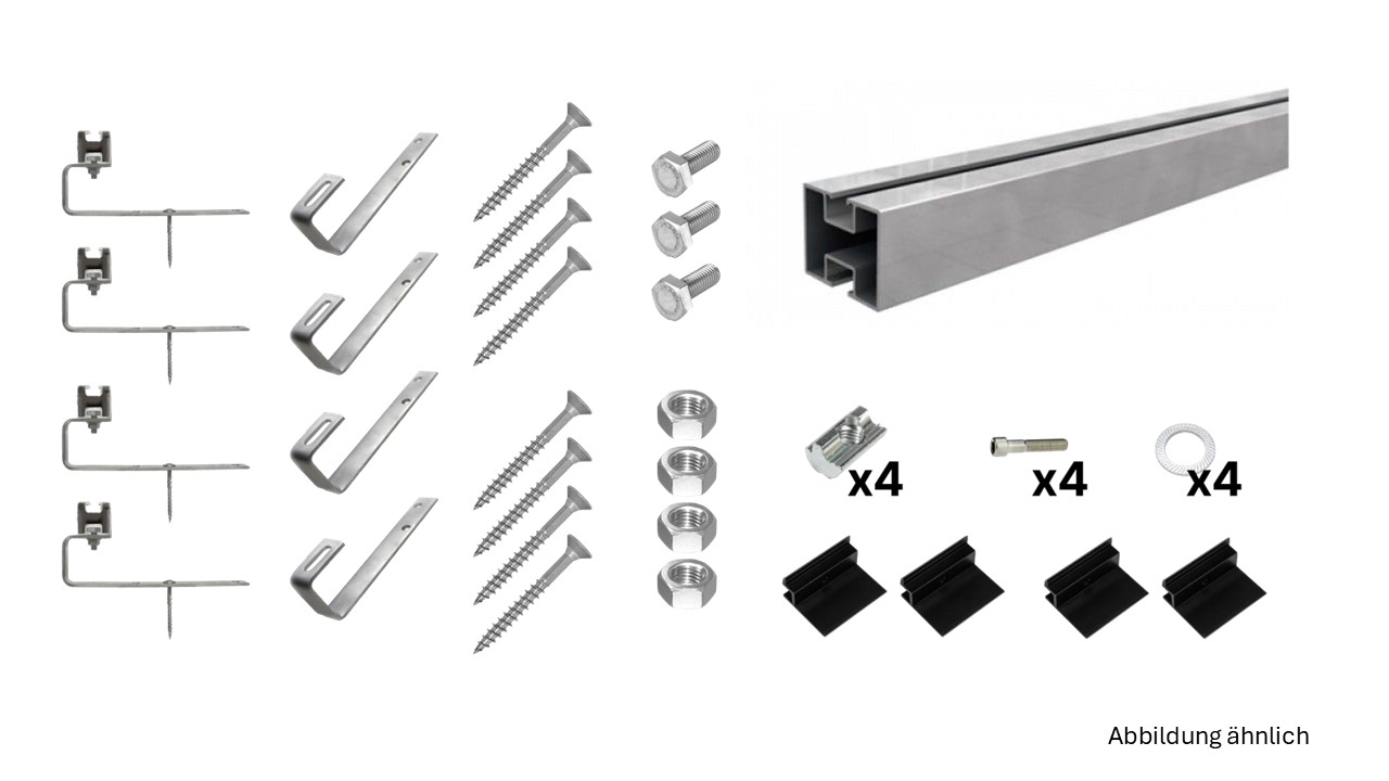 Montage-Set Schieferdach 33 Module [400-450Wp] - 16 Paare plus 1 Einzelset