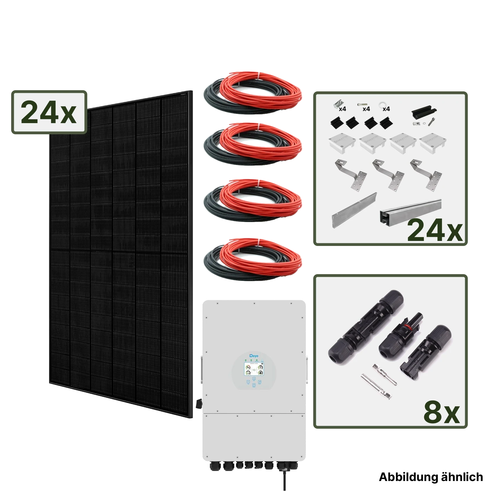 10,56kWp Solarpaket - Hybridwechselrichter ohne Speicher