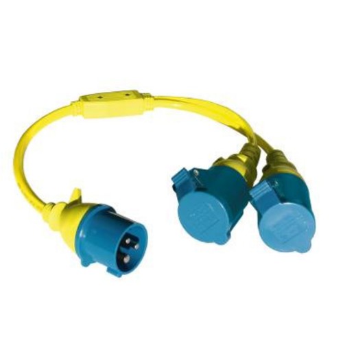 Y-Verteilerkabel 16A/250Vac CEE auf 2xCEE