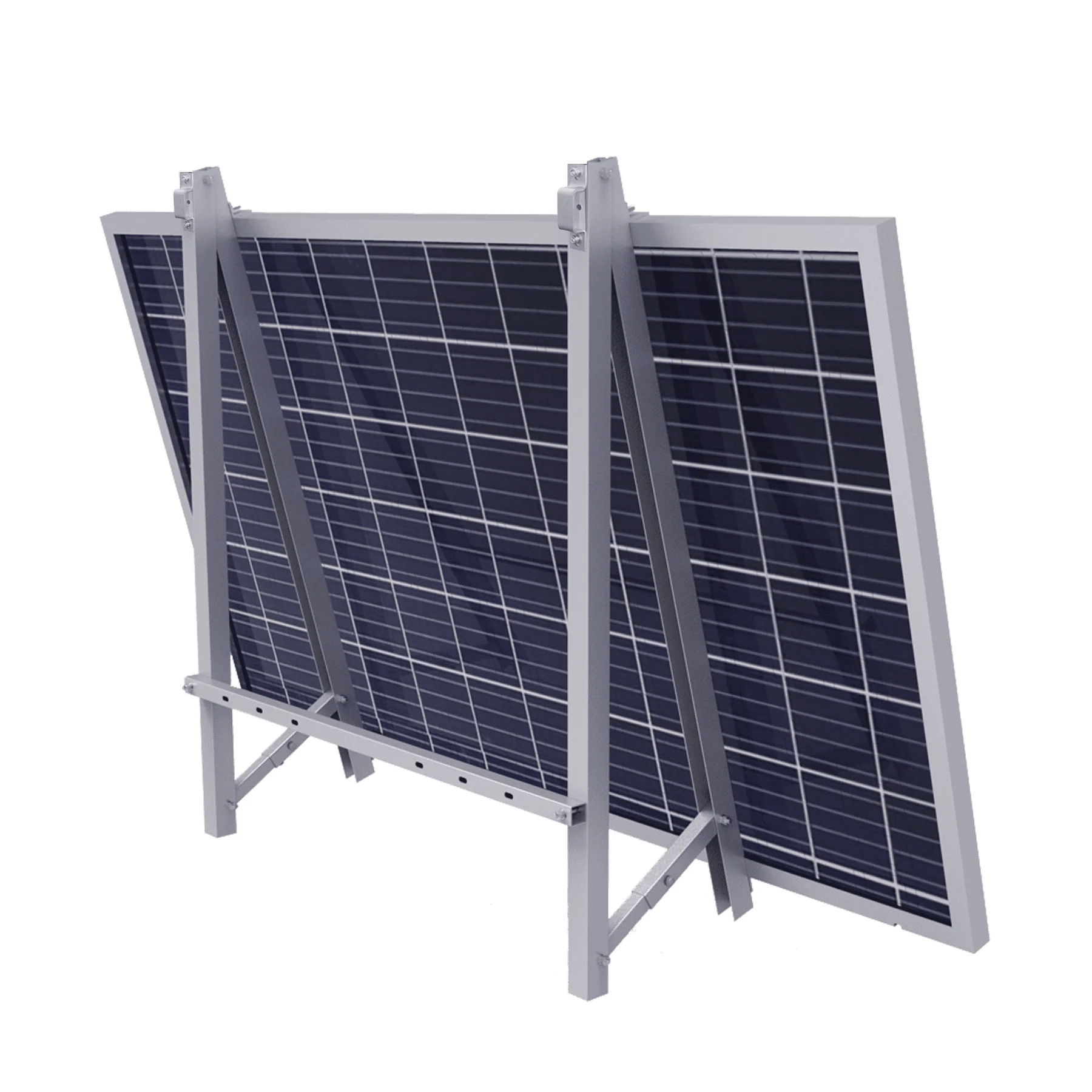 Montagehalterung 3in1 für Balkonkraftwerk, Flachdach und Wand aus eloxiertem Aluminium