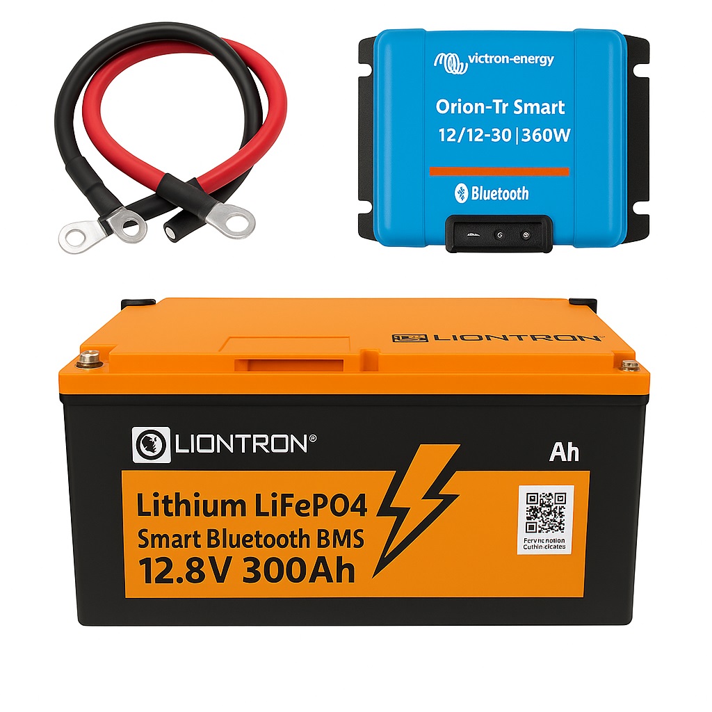 12V Premium Camping Autark Paket LIONTRON - 3,84 kWh / 300 Ah 