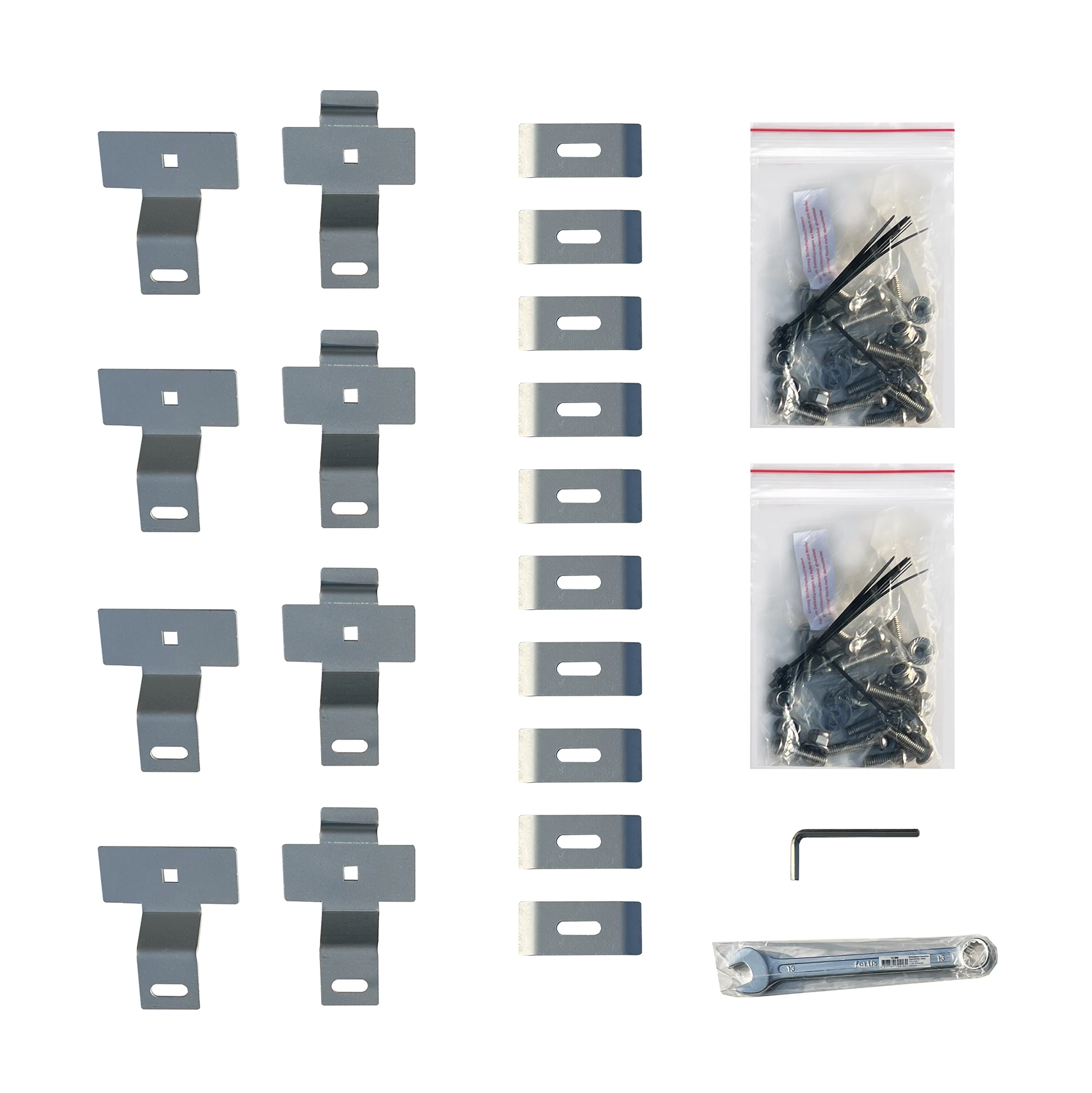 ZaunPV Montagepaket M2B - 2 Module silber