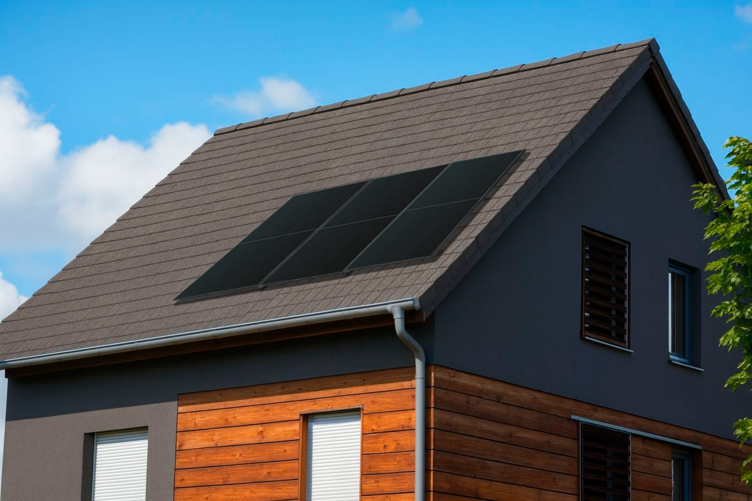 Balkonkraftwerk Basis 3 Module 1365Wp - Schrägdach + 2KWh Speicher