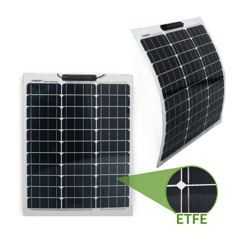 Semi-Flexibles Solarmodul ETFE 50Wp Monokristallin