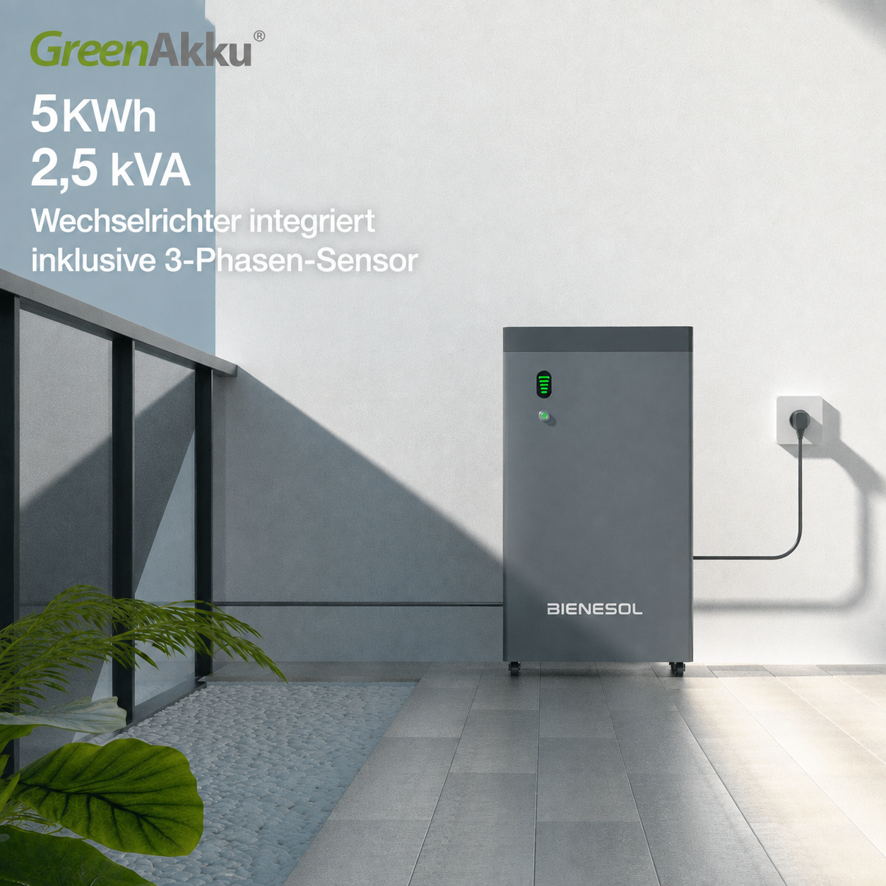  48V Speichersystem PV-Anlage -Cube 5200 5,1 kWh - 2,5 kVA mit integriertem Batteriewechselrichter 
