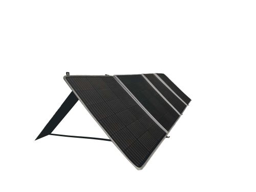 Solartasche Classic 200W inkl. Befestigung USB-A & USB-C dunkelgrau dreifach faltbar