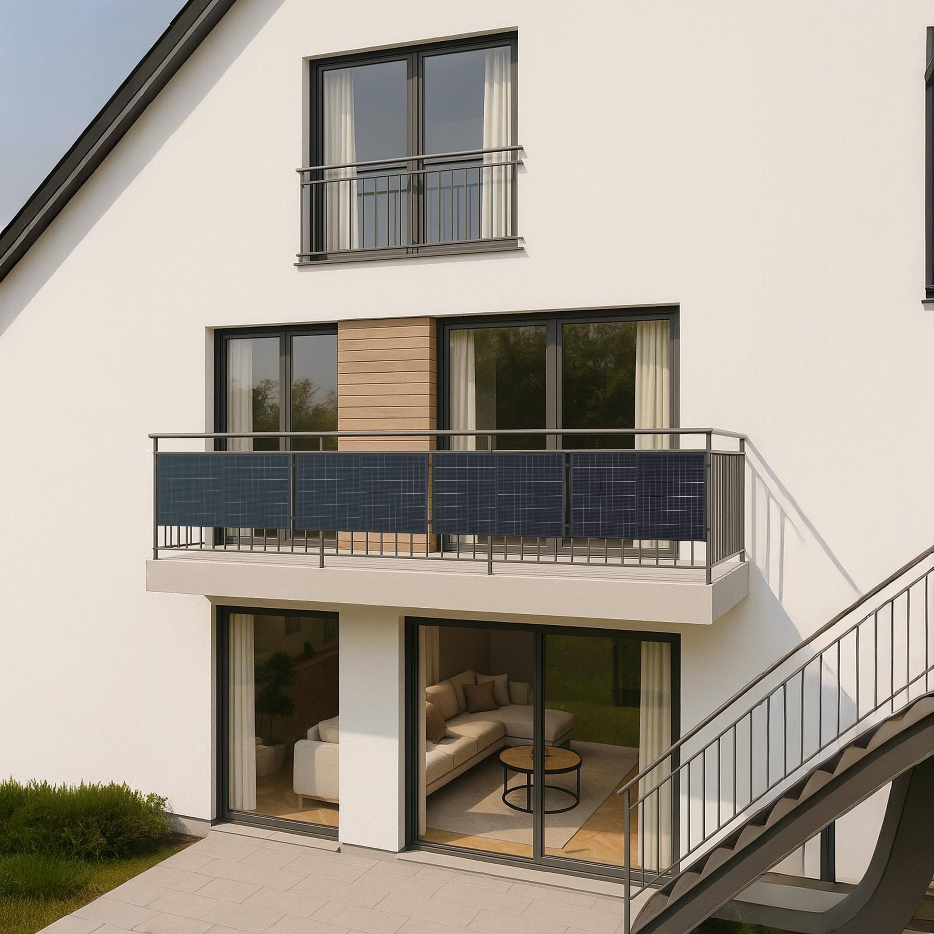 Balkonkraftwerk Premium 4 Module 2000Wp - Balkon + 2KWh Speicher