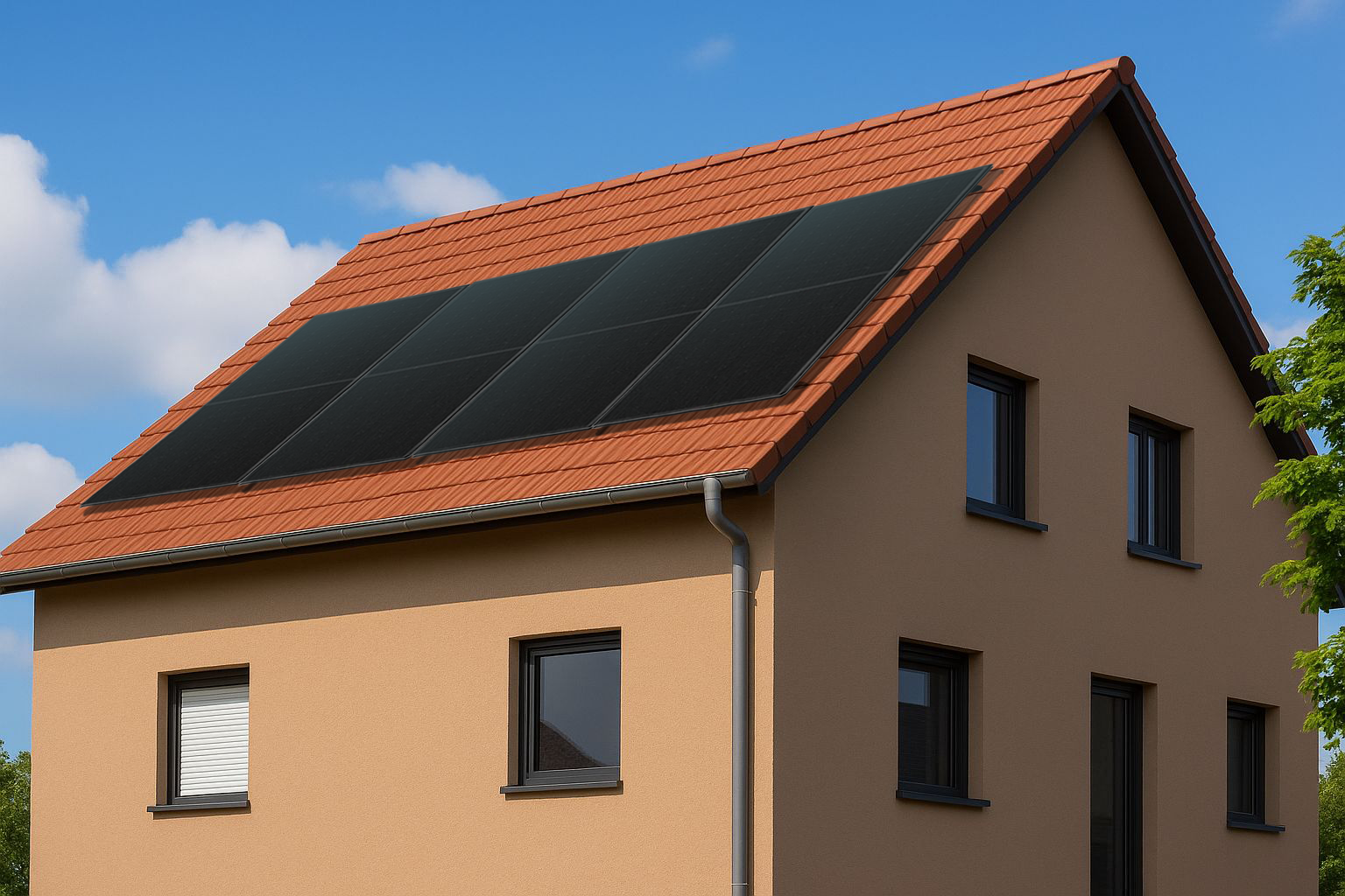 Balkonkraftwerk Premium Power 4 Module 1800 Wp - Schrägdach