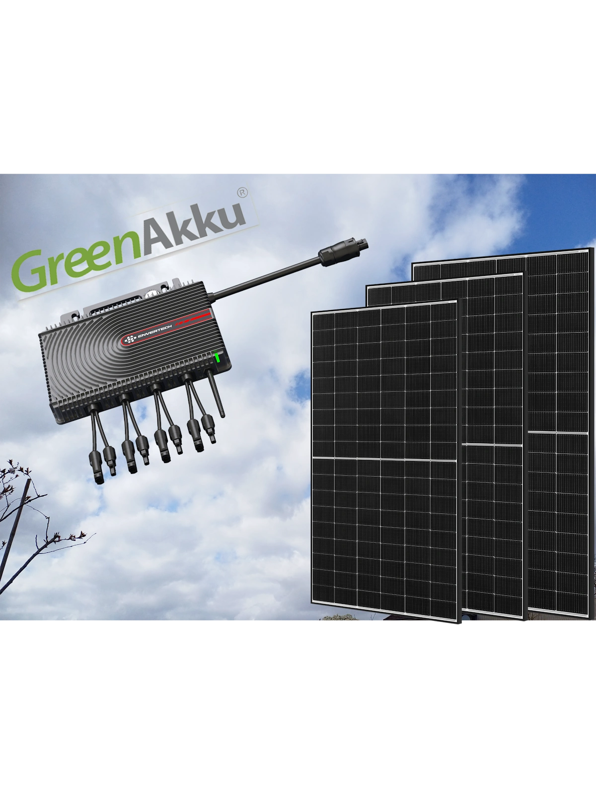 Balkonkraftwerk Premium Power 3 Module 1350 Wp - Fassade