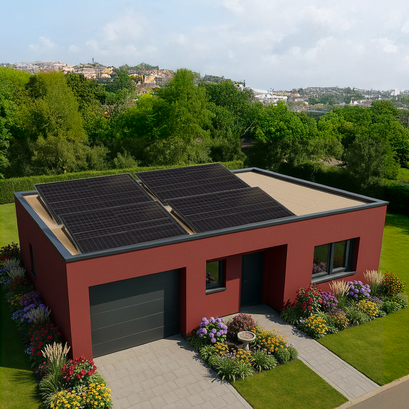 Balkonkraftwerk Premium Power 4 Module 1800 Wp - Flachdach