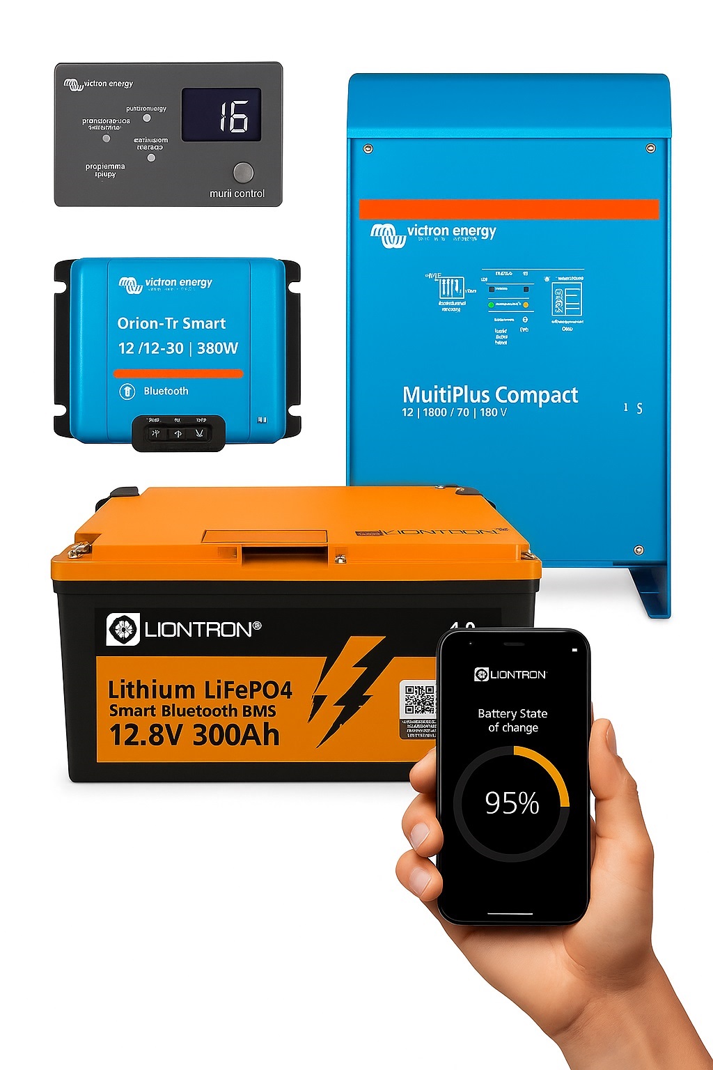 230V Camping Premium Autark Paket LIONTRON - 3,84 kWh / 300 Ah